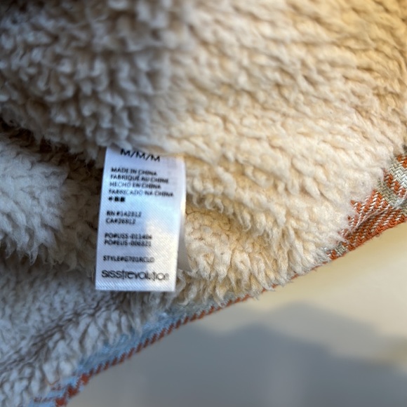 Sisstr evolution plaid blue Sherpa lined jacket - medium - Picture 12 of 14